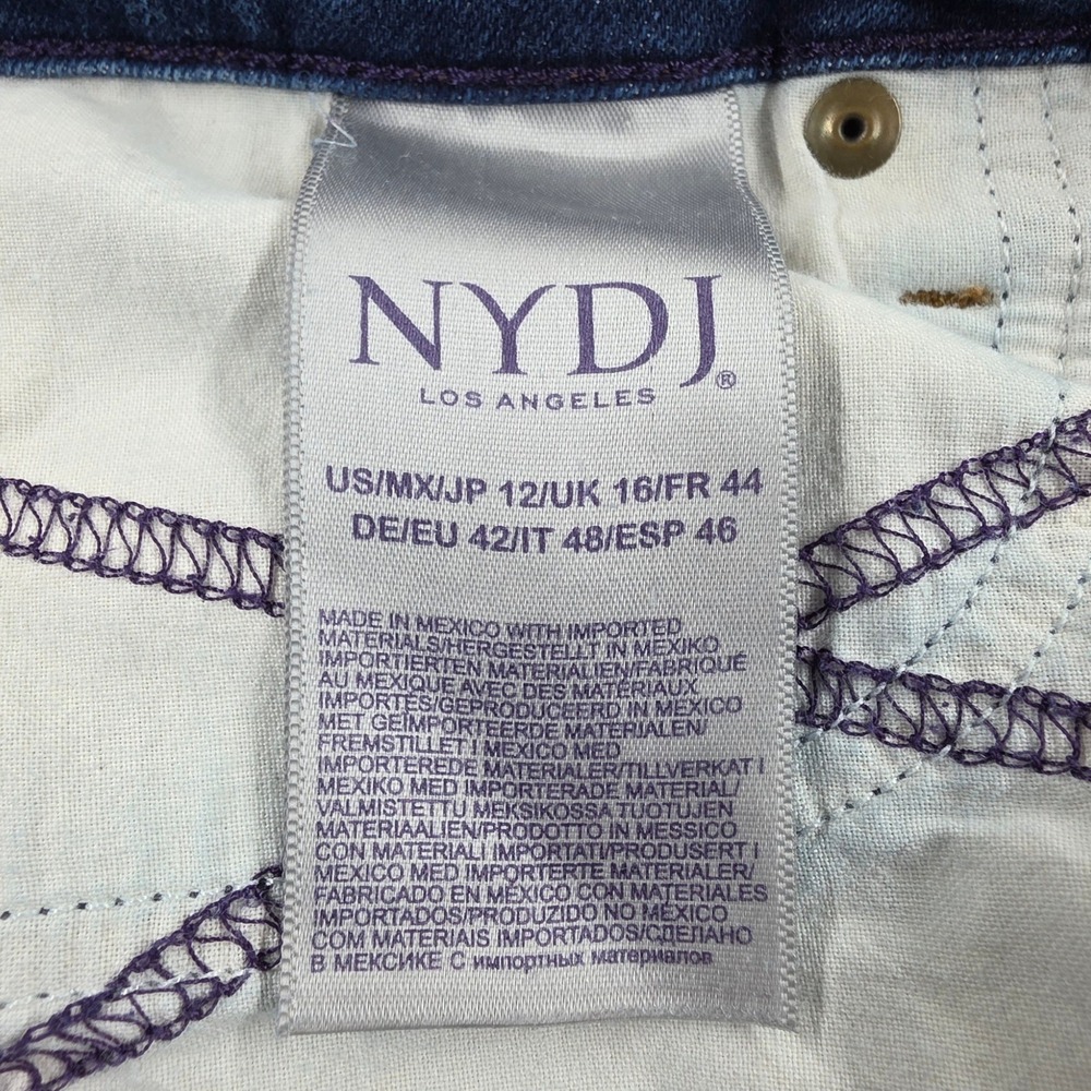 NYDJ Barbara Bootcut Jeans Cooper Wash Blue Denim MDNM2044-COOP-1 Size 12 - Picture 4 of 16